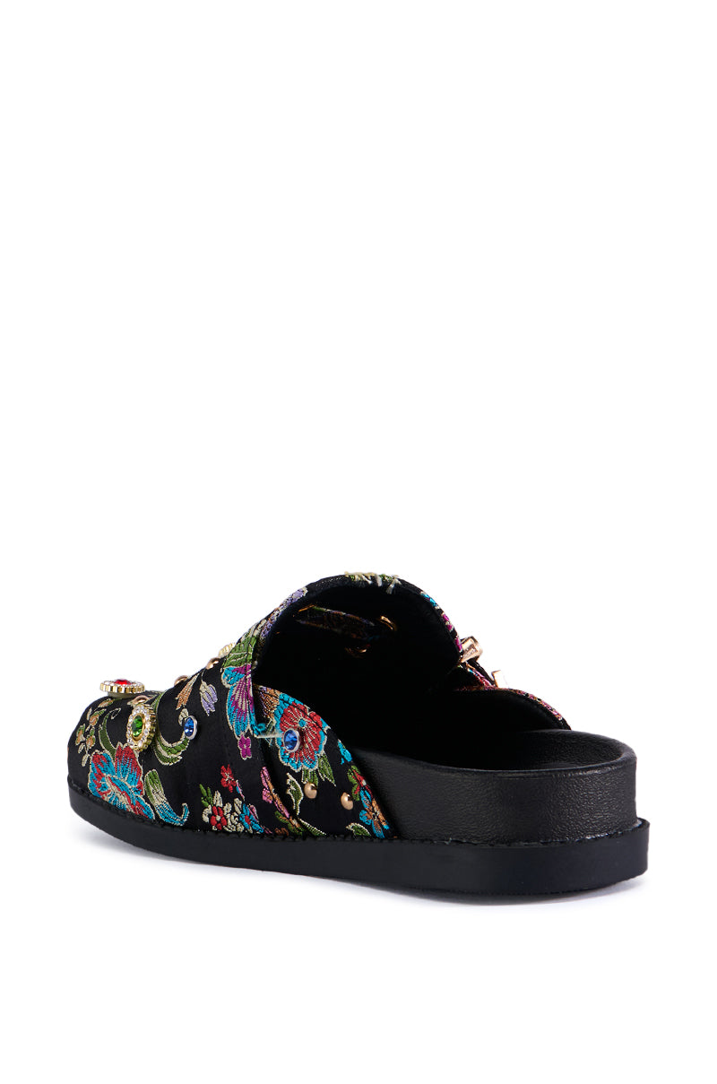 AZALEA WANG QUINBY BROCADE CLOG IN BLACK