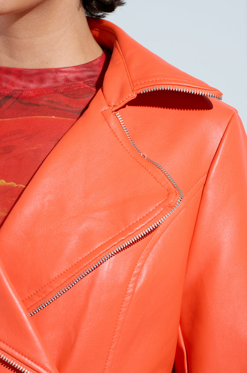 SANDO ZIPPER TRIM TRENCH IN ORANGE