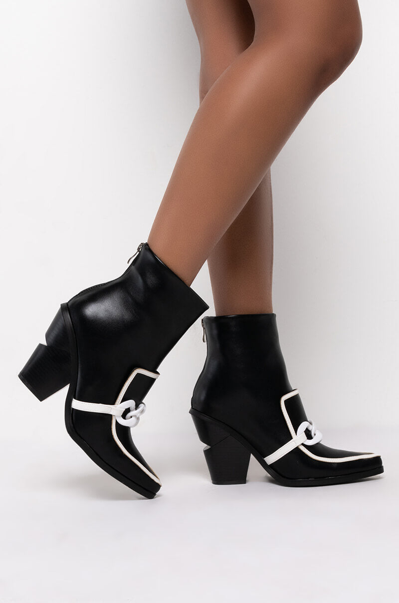 AZALEA WANG WITH OR WITHOUT YOU CHUNKY BOOTIE IN BLACK WHITE