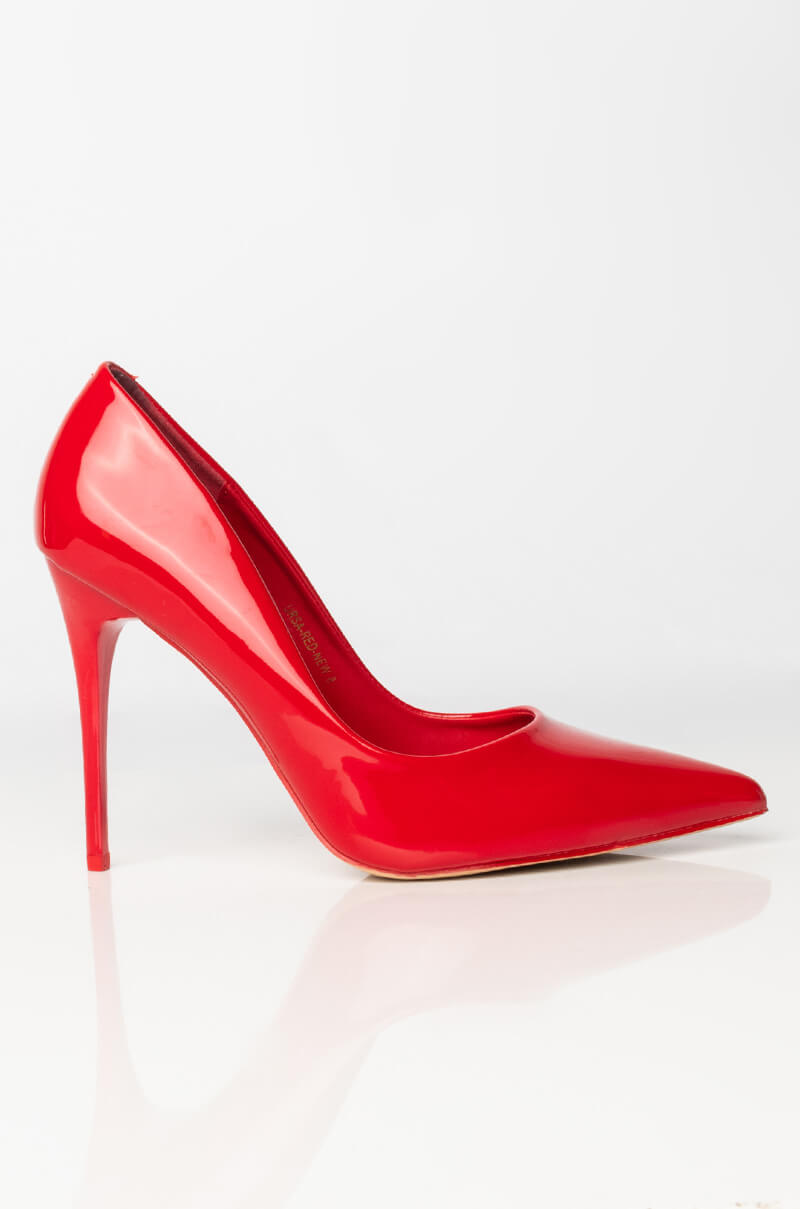 AZALEA WANG TAKE ME OUT STILETTO PUMP IN RED