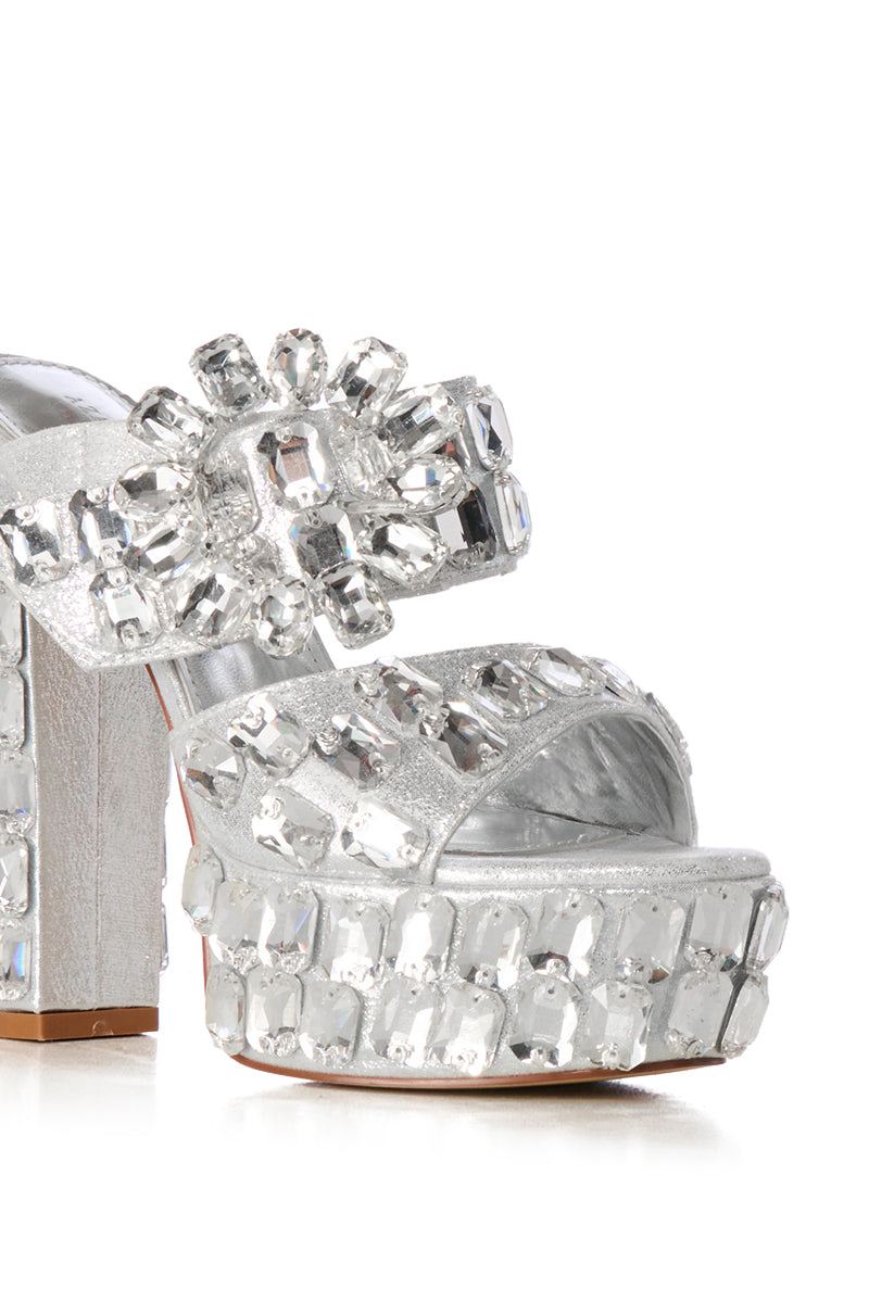 AZALEA WANG HOPEA SILVER EMBELLISHED SANDAL