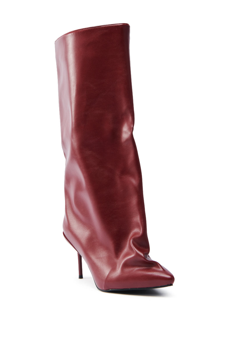 AZALEA WANG COUTURECRAZY BURGUNDY BOOT