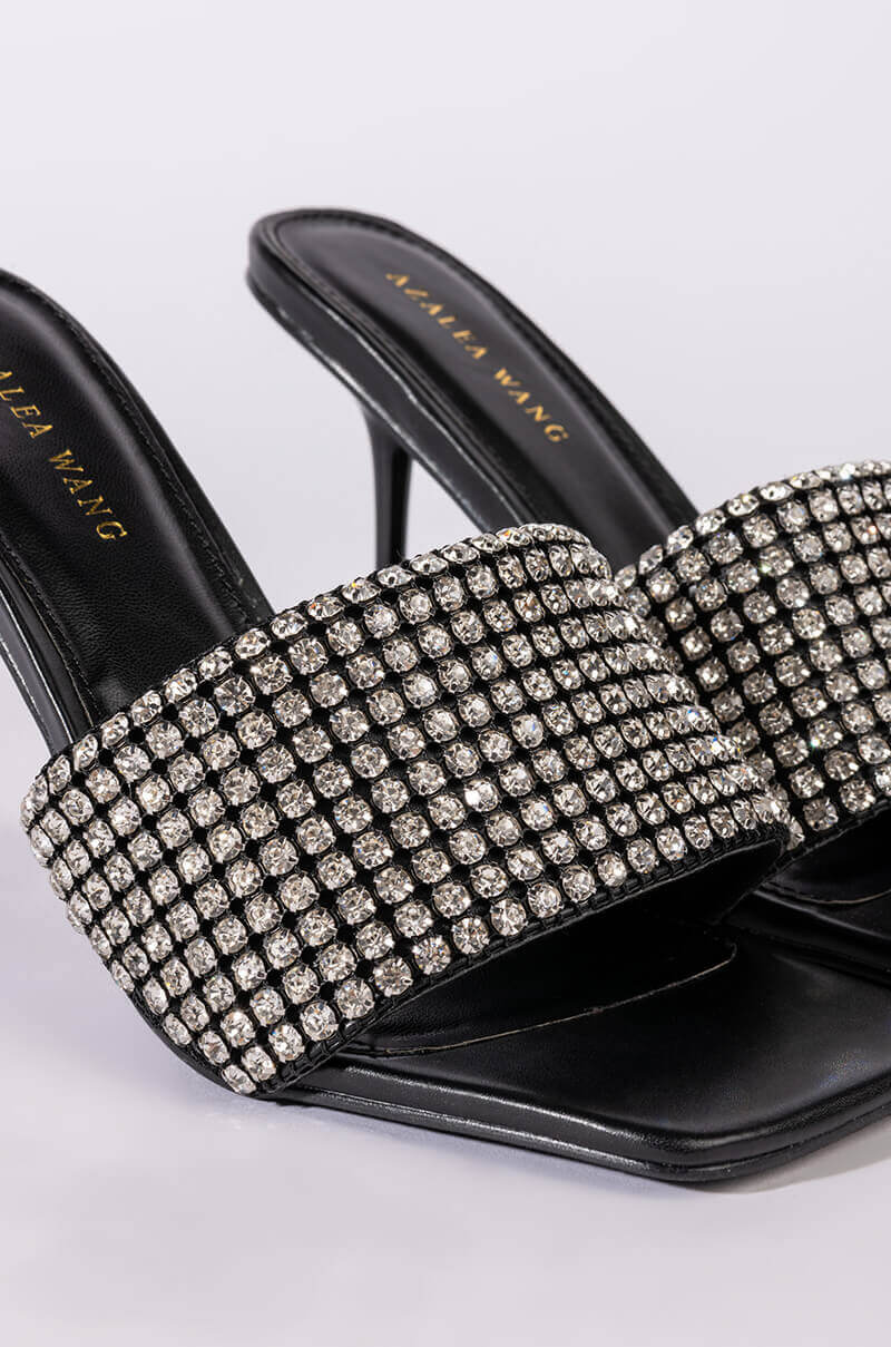 AZALEA WANG DIRTY DANCING STILETTO SANDAL IN BLACK
