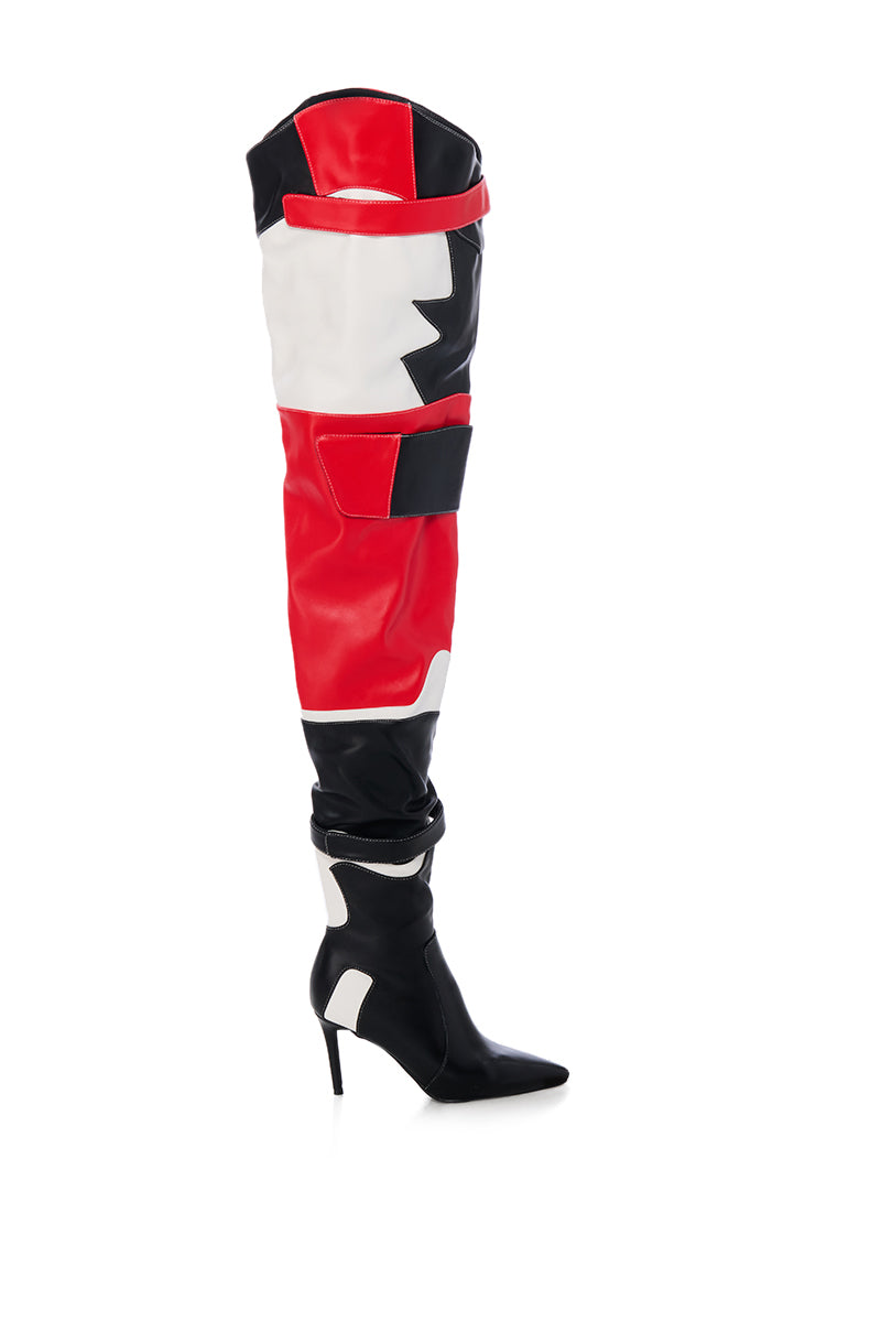 AZALEA WANG SEELEY MULTI THIGH HIGH BOOT