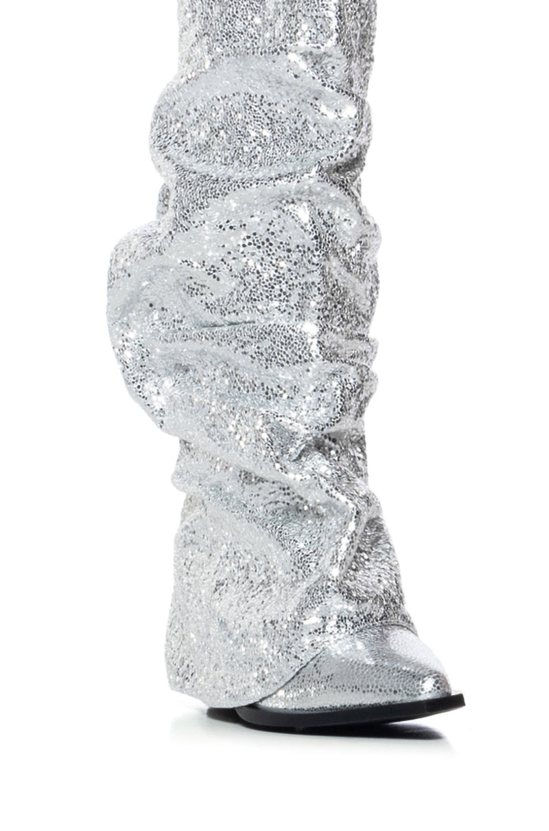 AZALEA WANG SHAWNEE SILVER COWBOY BOOT