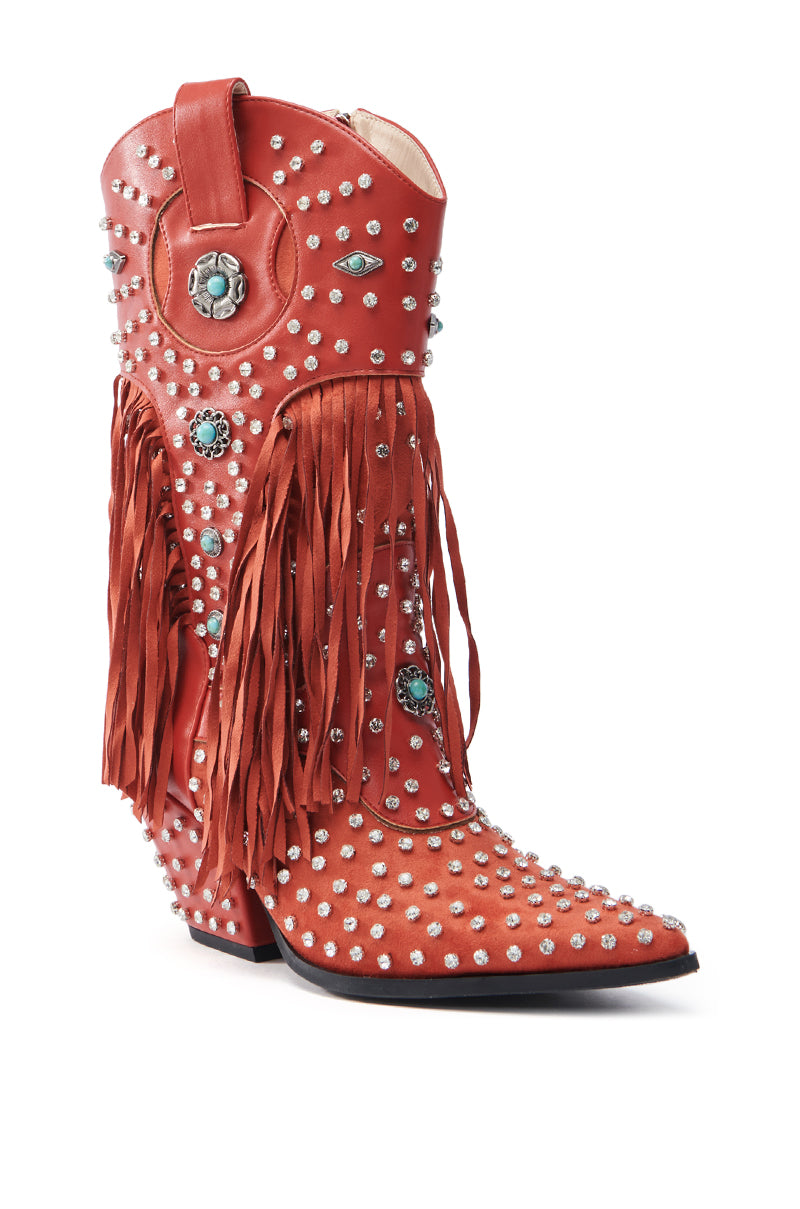 AZALEA WANG GREYSON RED BOOT