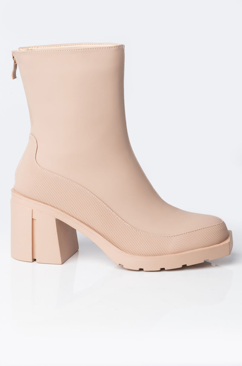 AZALEA WANG DANCIN IN THE RAIN CHUNKY BOOTIE IN NUDE