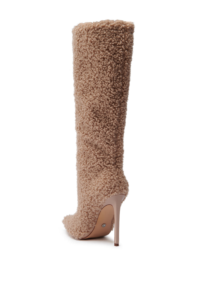 AZALEA WANG PAITYN FUZZY BOOT IN BROWN