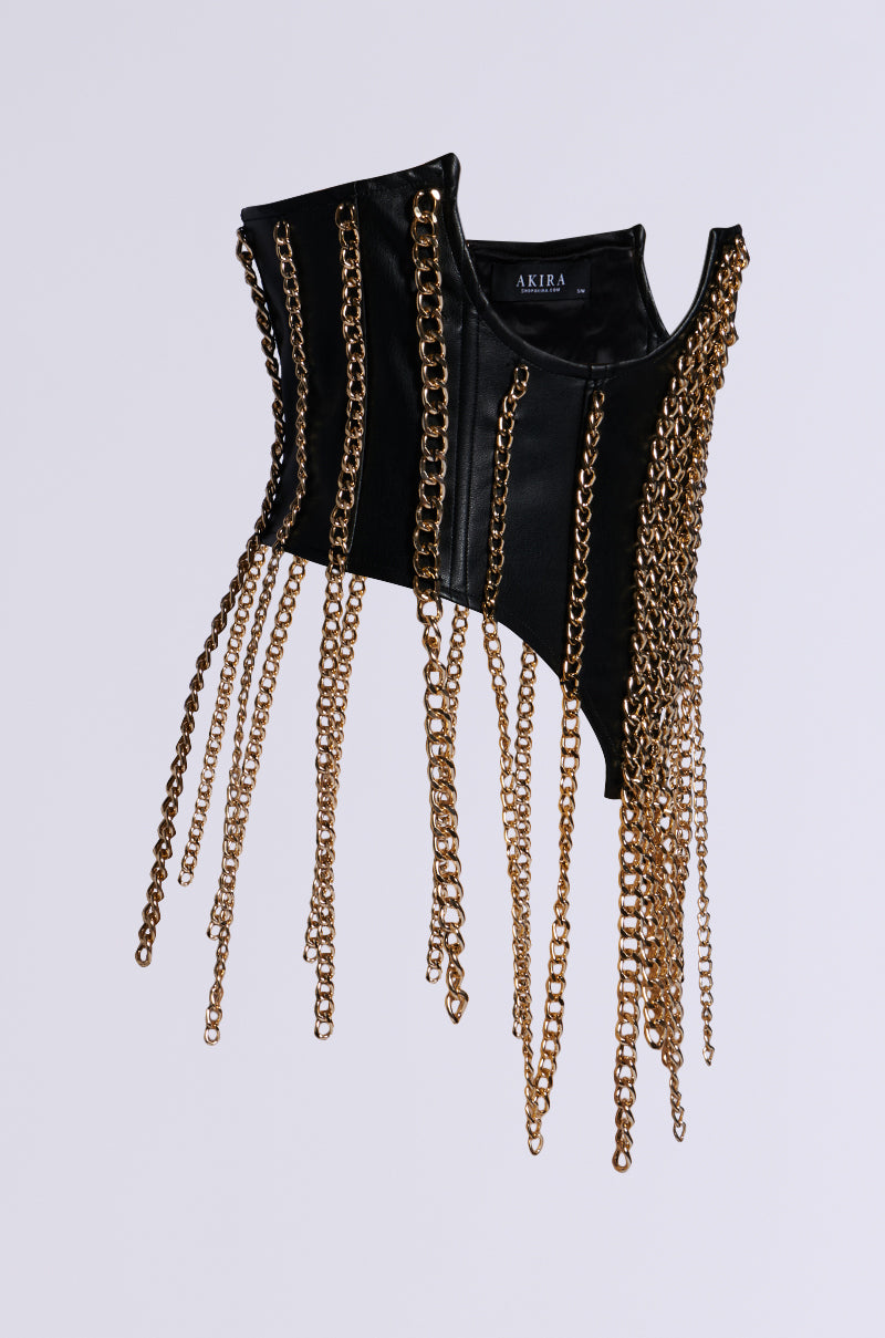 OUT ALL NIGHT CHAIN CORSET BELT