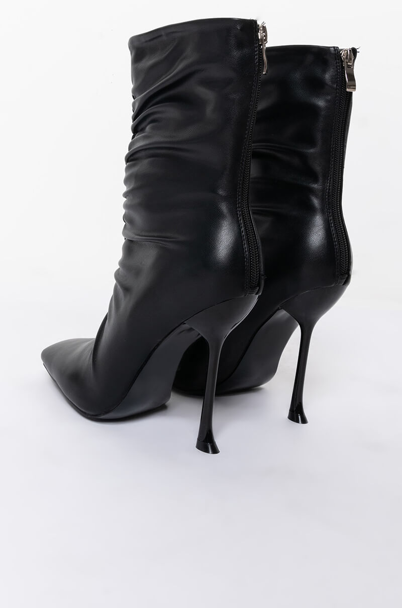 AZALEA WANG CRAZY IN LOVE STILETTO BOOTIE IN BLACK