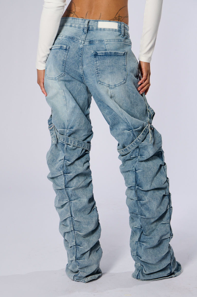 GOING CRAZY DENIM PANT WITH BUCKLE