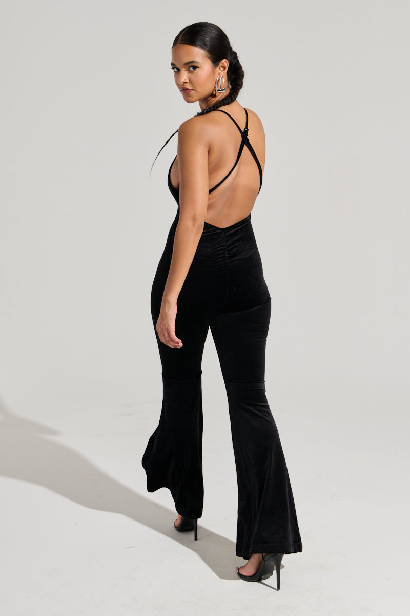 HEY GIRL HEY VELVET JUMPSUIT