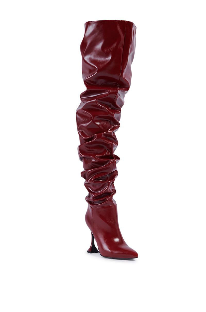 AZALEA WANG STEPHAN BURGUNDY BOOT