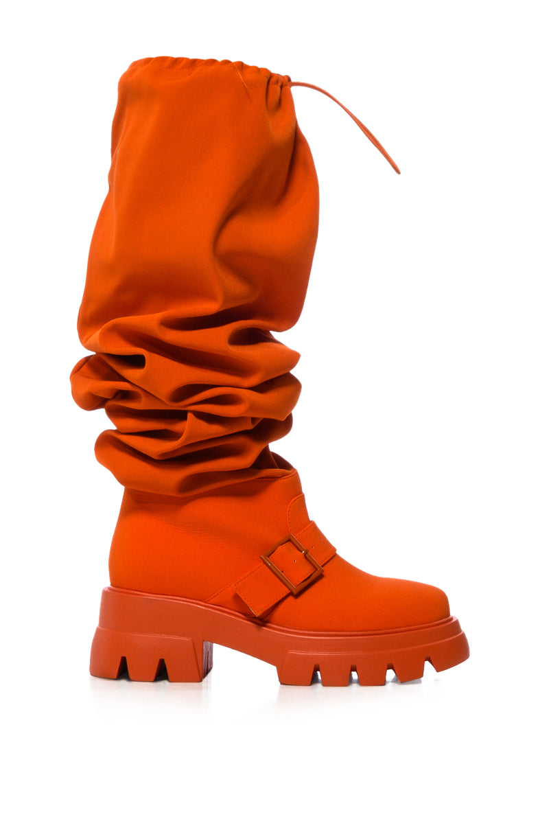 AZALEA WANG FRAPPE ORANGE OVER THE KNEE BOOT