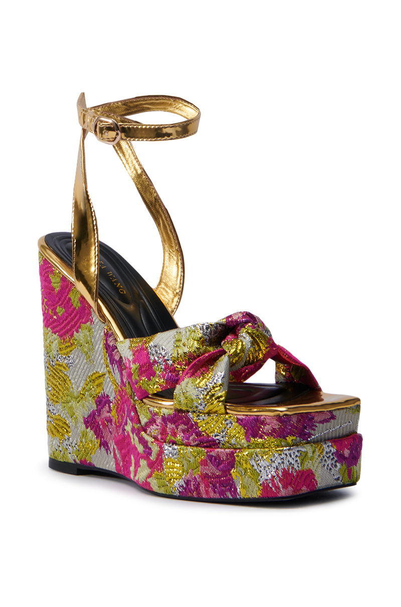 AZALEA WANG CHARMANDER PINK WEDGE SANDAL