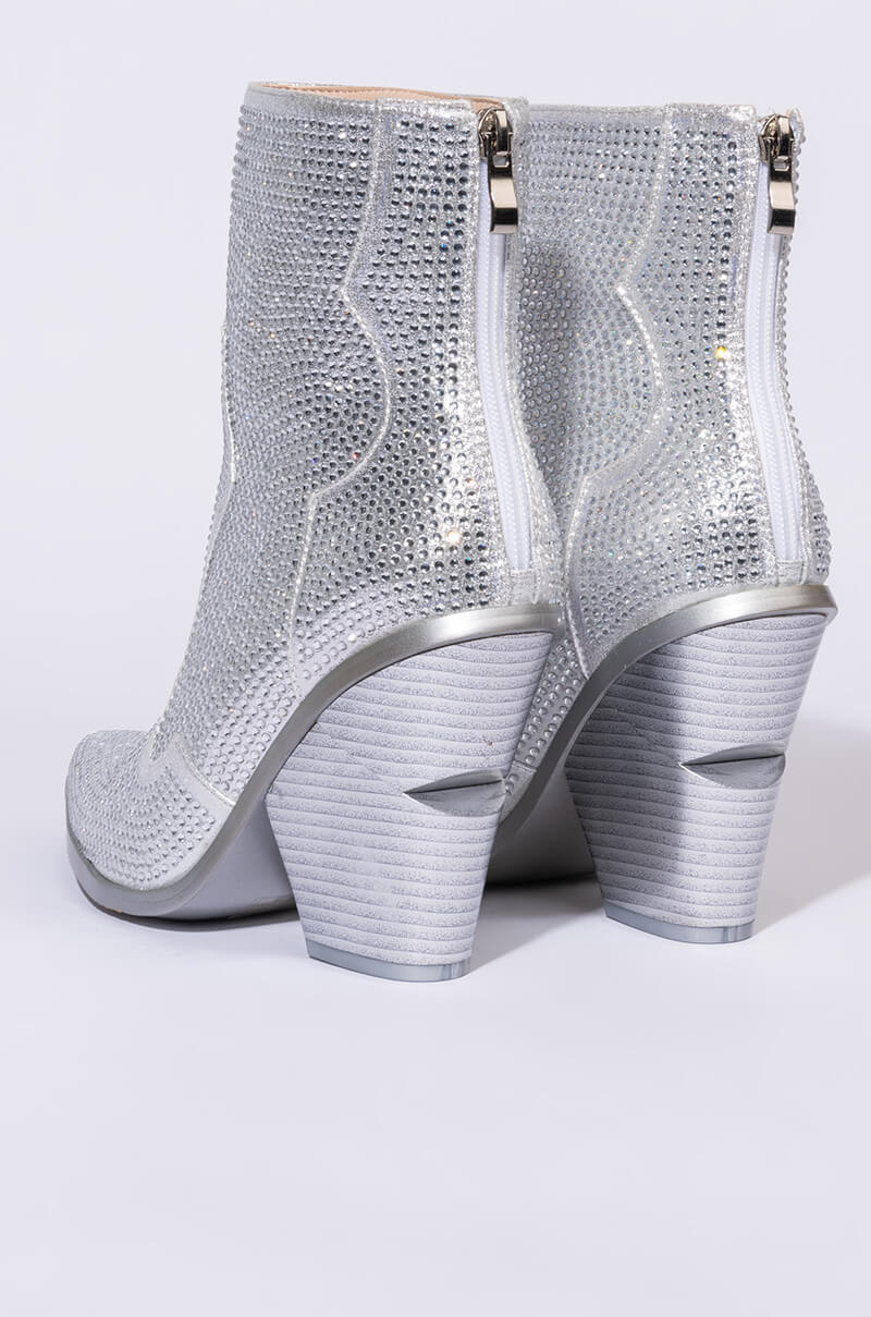 AZALEA WANG WHY SO SERIOUS CHUNKY BOOTIE IN SILVER