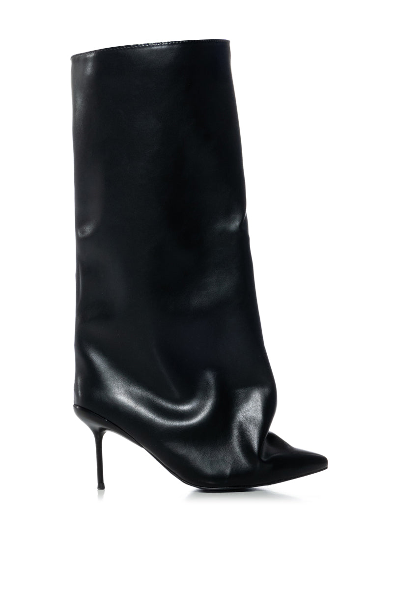 AZALEA WANG COUTURE CRAZY BLACK BOOT