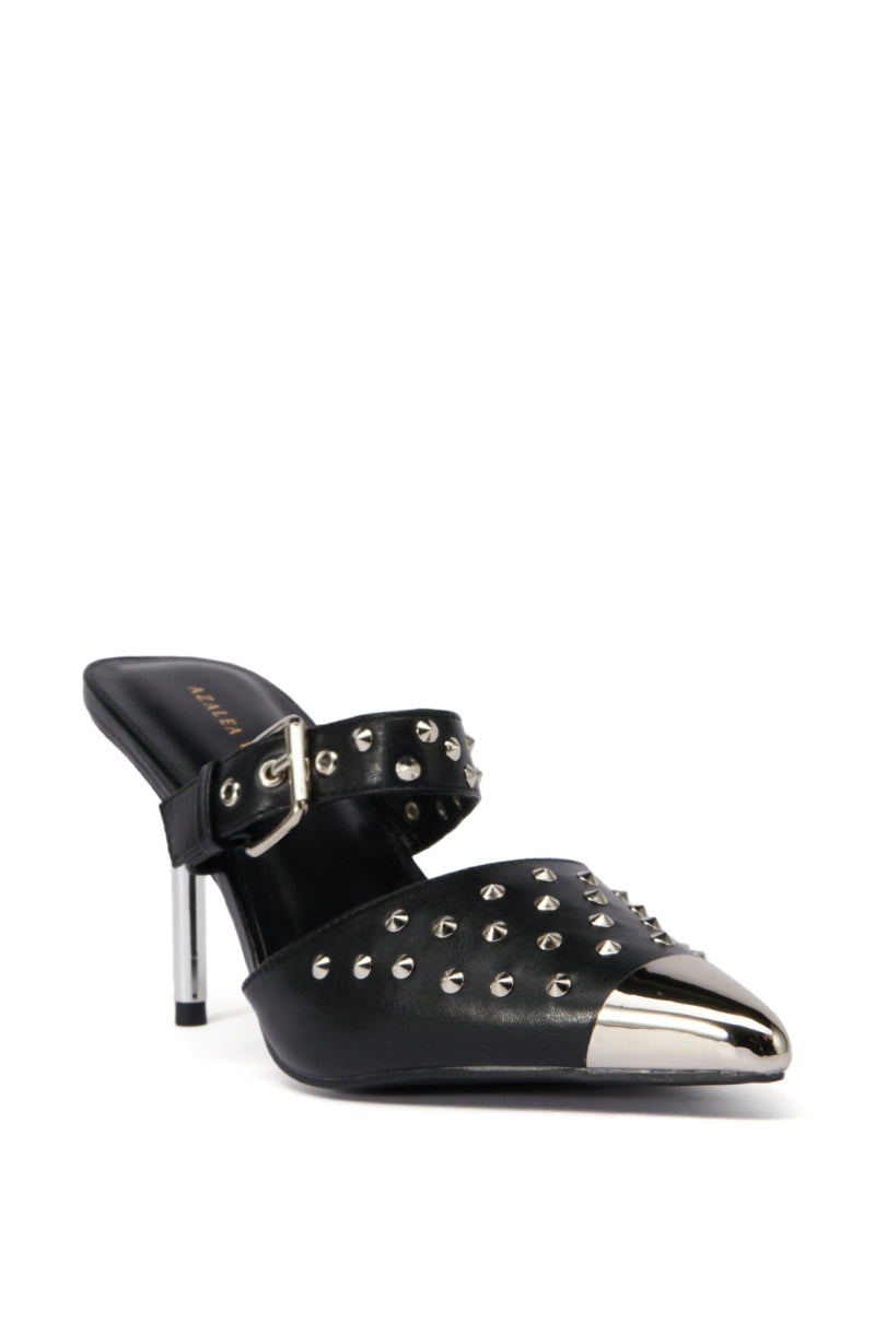 AZALEA WANG SMYTH BLACK STUDDED PUMP