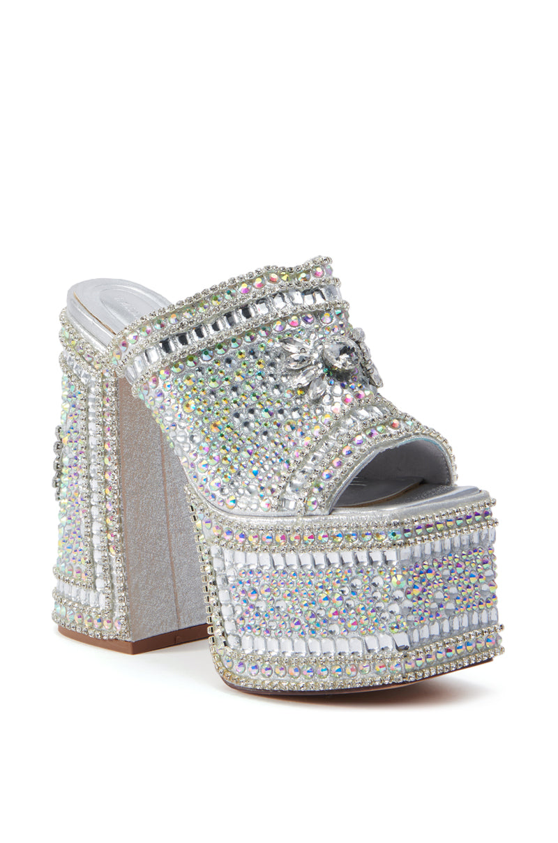 AZALEA WANG SHOWSTOP RHINESTONE SANDAL