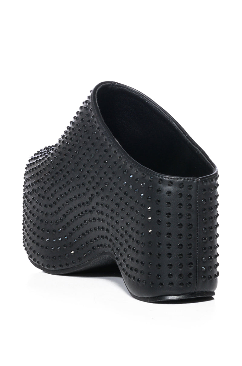 AZALEA WANG MACEY EMBELLISHED CLOG IN BLACK