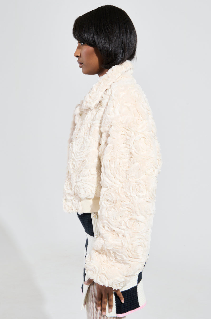 FLORA TEXTURED BOMBER