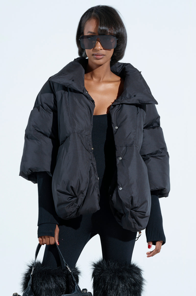 FIRESIDE FUR TRIM PUFFER