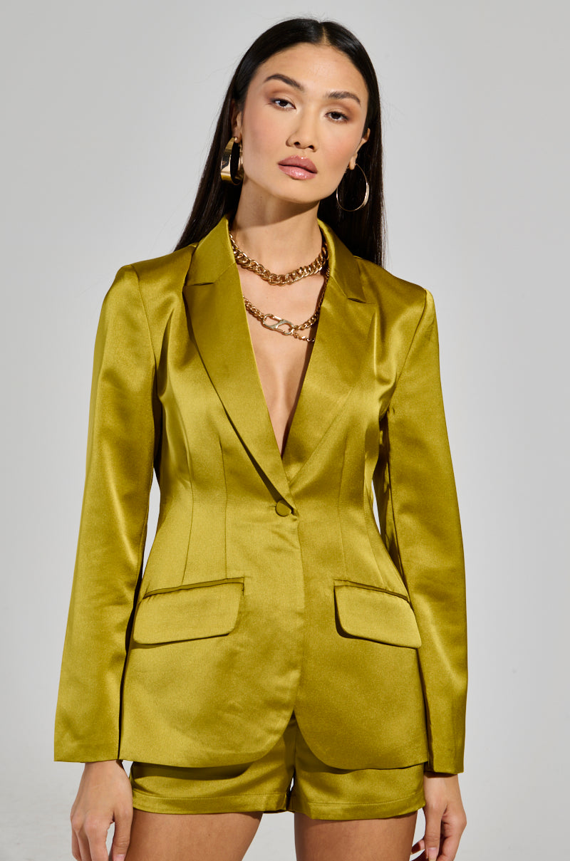 DUSK TIL DAWN SATIN BLAZER