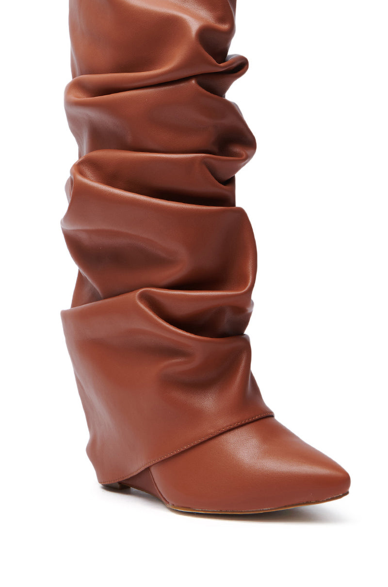 AZALEA WANG ZUMMA TAN WEDGE BOOT