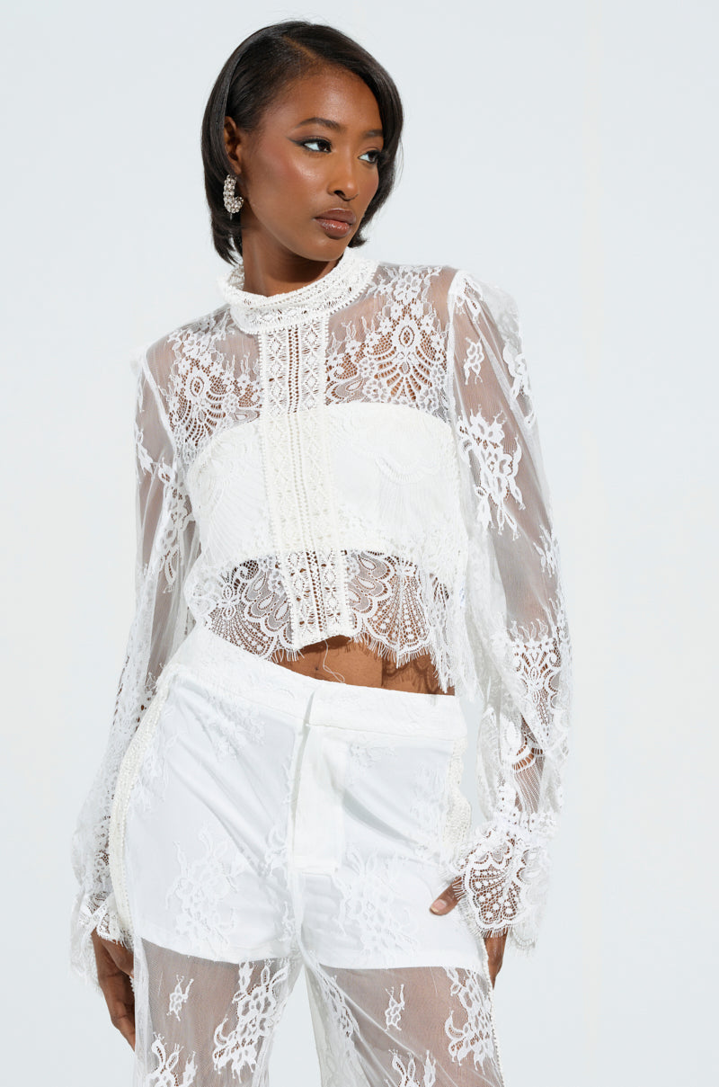 MISS ME YET LACE BLOUSE