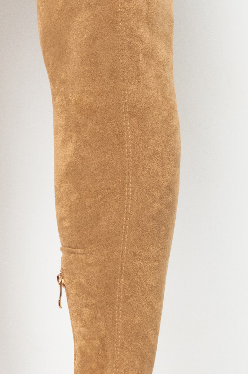 YOUR FRIENDS ARE TAKING YOU OUT THIGH HIGH SEXY HEEL SUEDE BOOT