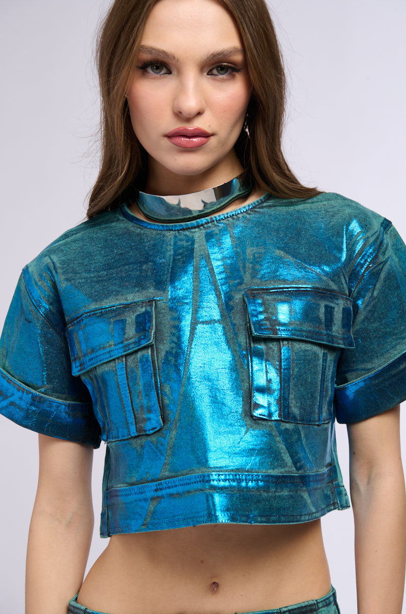 VIENNA MINERAL WASH DENIM T SHIRT