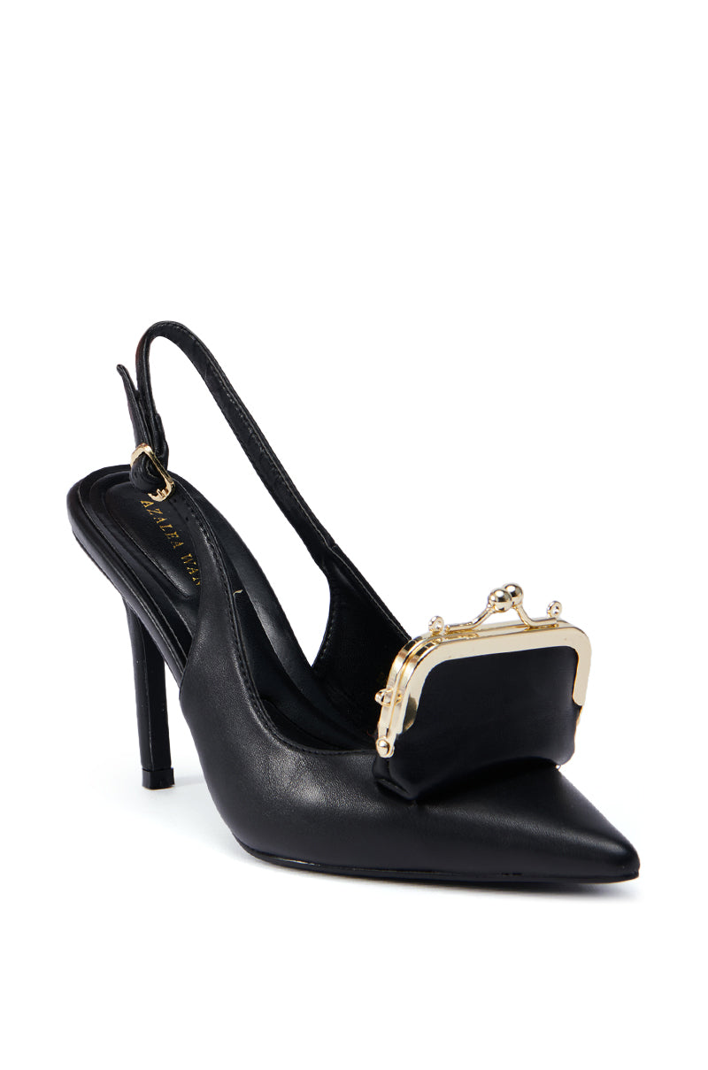 AZALEA WANG BAYLOR BLACK STILETTO PUMP