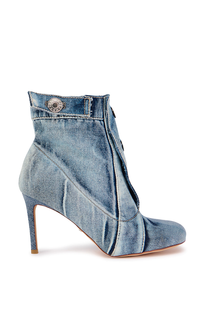 AZALEA WANG MORIAH DENIM STILETTO BOOTIE