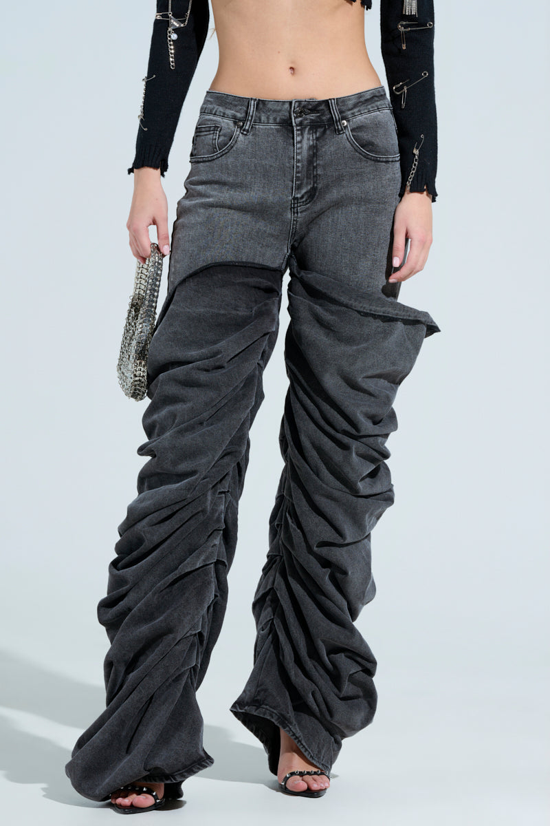 OH YEAH BABY BLACK WASH DENIM PANT