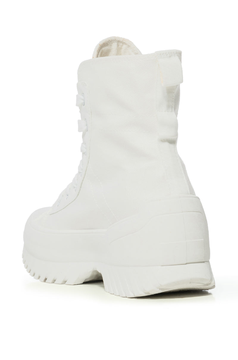 AZALEA WANG CUMULUS WHITE HIGH TOP SNEAKER