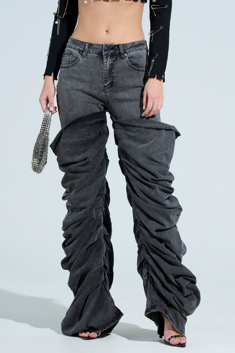 OH YEAH BABY BLACK WASH DENIM PANT