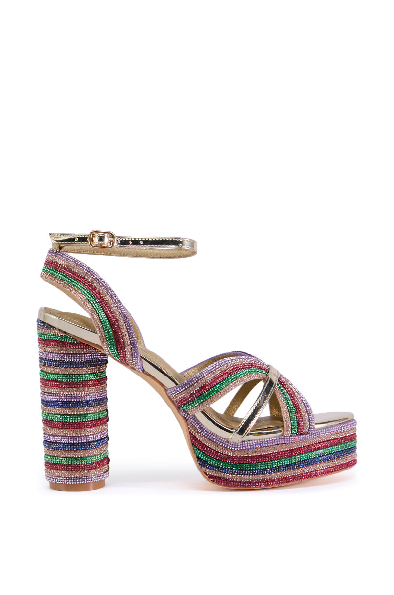 AZALEA WANG KINSLEE MULTI DIAMOND ROPE PLATFORM SANDAL