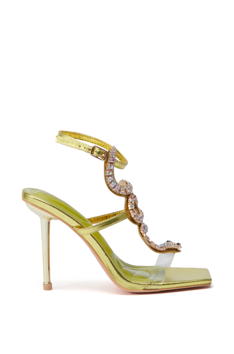 AZALEA WANG COBRA CITRINE STILETTO SANDAL