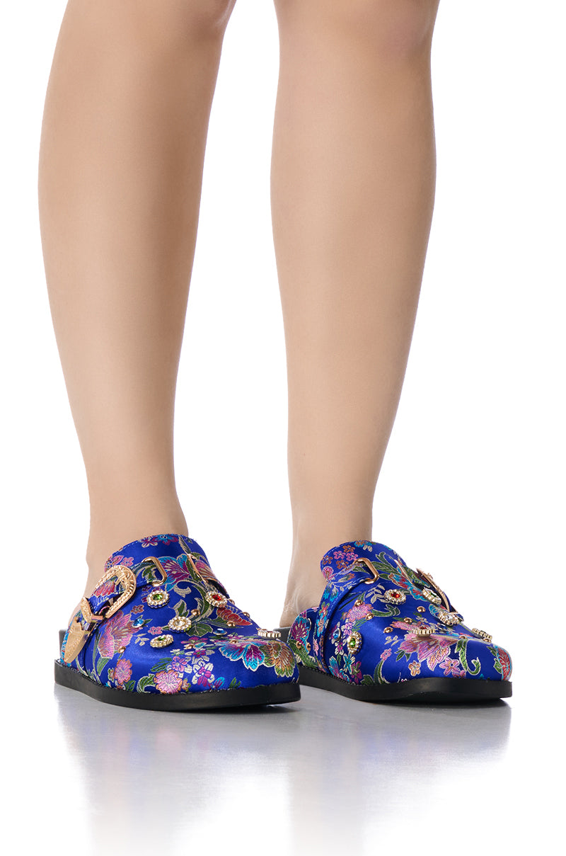 AZALEA WANG QUINBY BROCADE CLOG IN BLUE