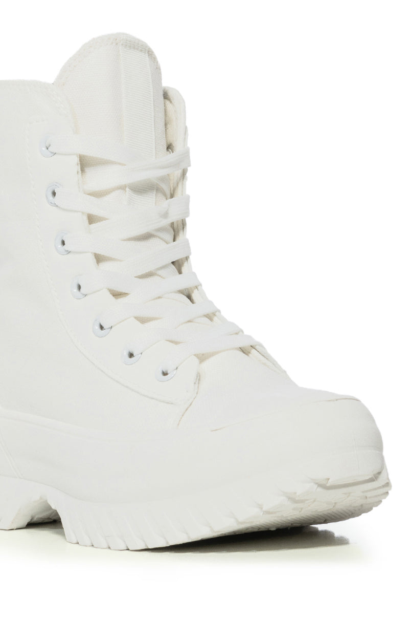 AZALEA WANG CUMULUS WHITE HIGH TOP SNEAKER