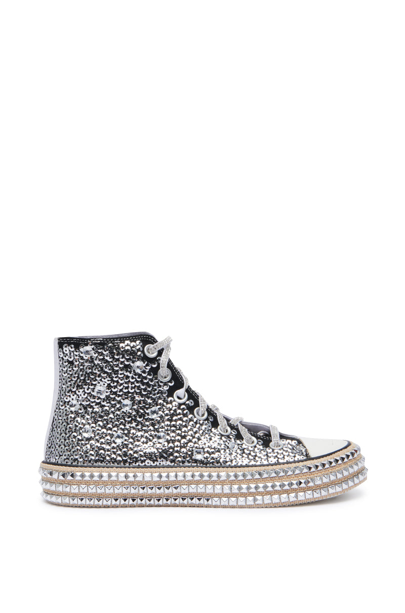 ASH BLACK WHITE EMBELLISHED SNEAKER