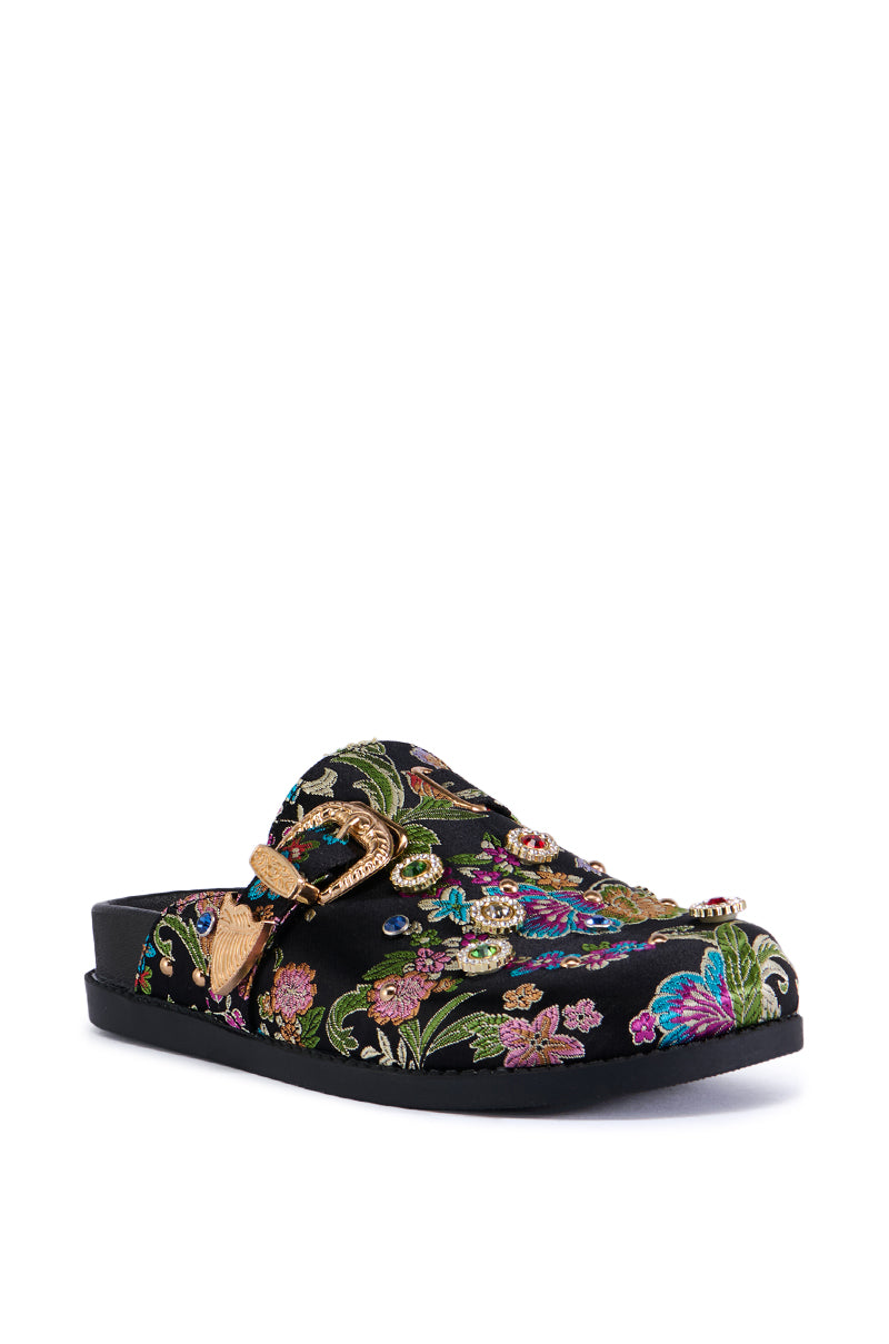 AZALEA WANG QUINBY BROCADE CLOG IN BLACK