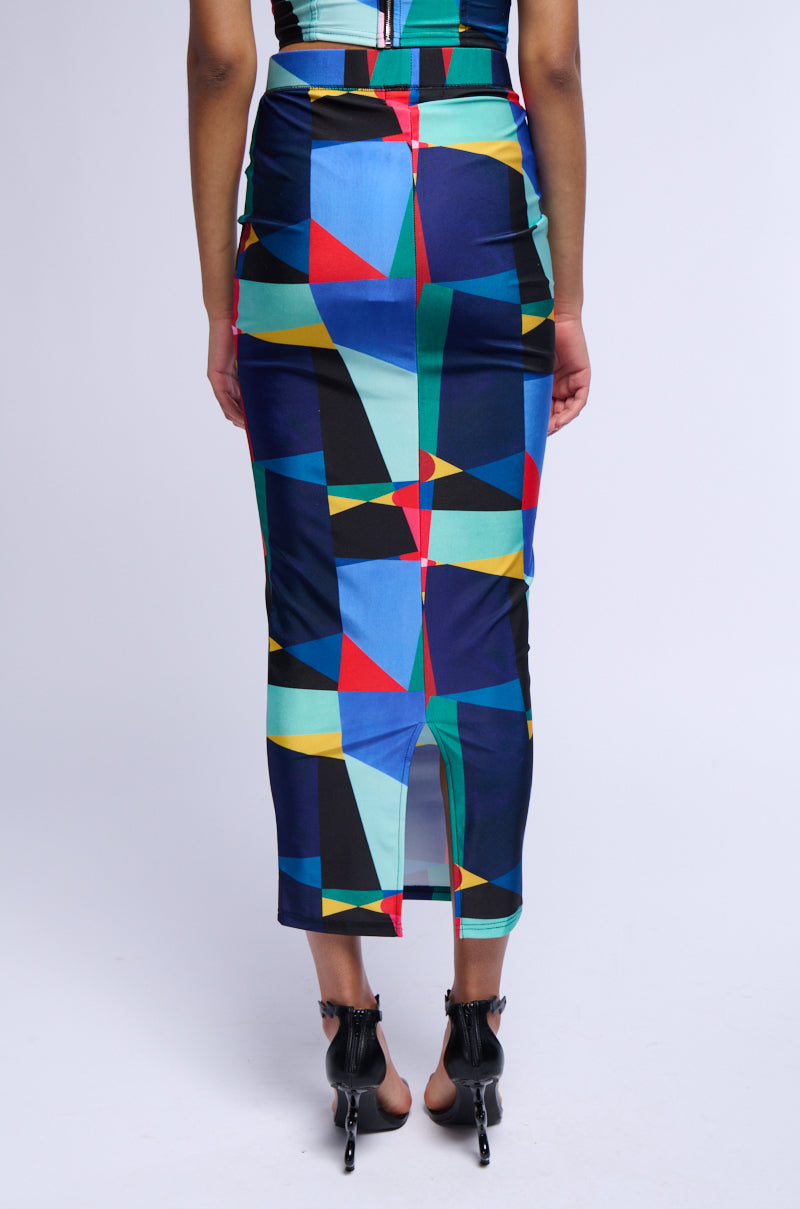 VACATION FEVER STRETCH MAXI SKIRT