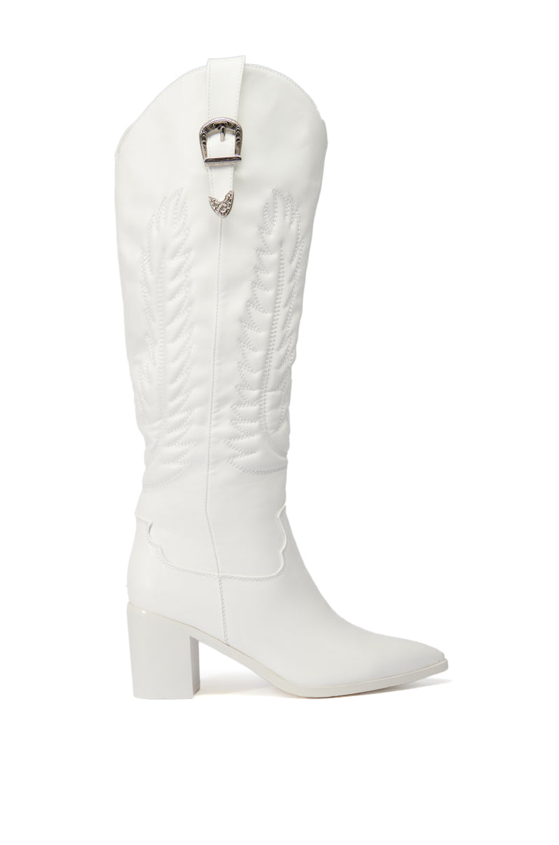 AZALEA WANG PAMELA WHITE WESTERN BOOT