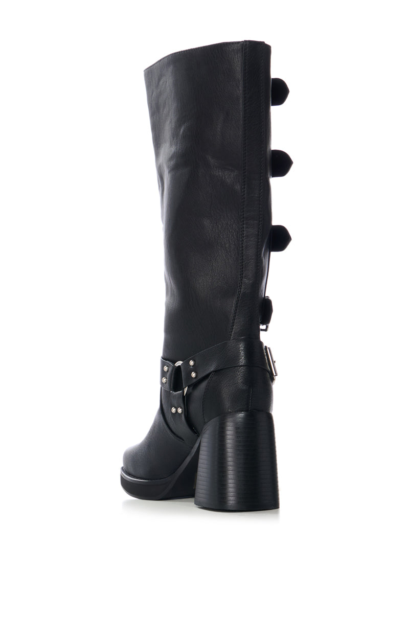 AZALEA WANG BRONSON CHUNKY MOTO BOOT