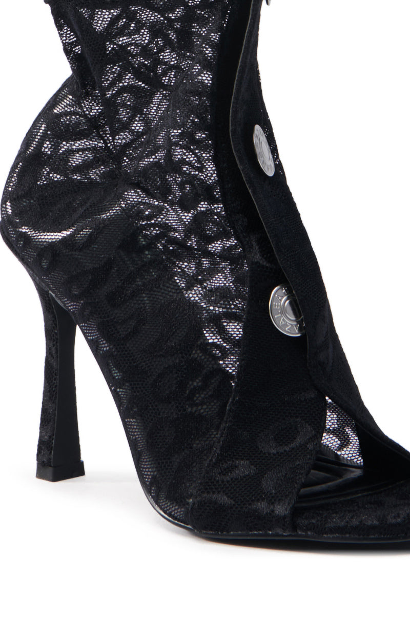 AZALEA WANG DOROTHY BLACK STILETTO BOOTIE