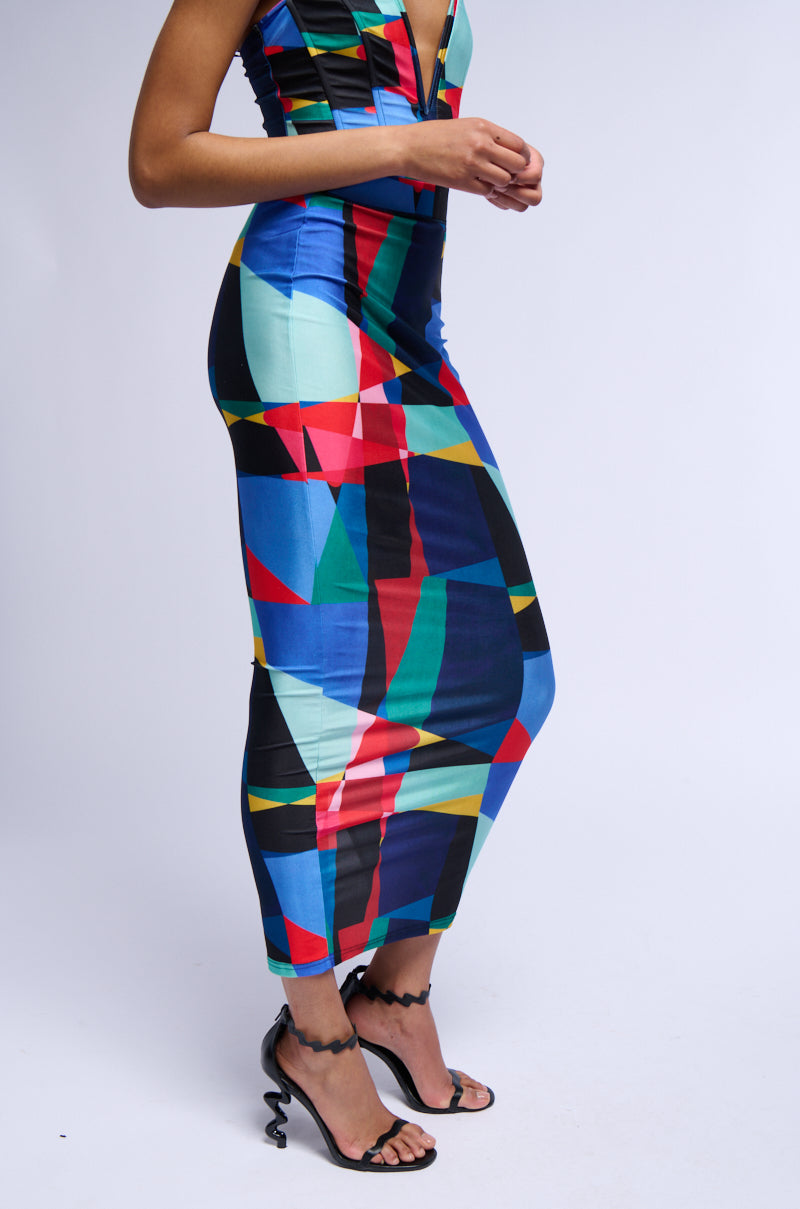 VACATION FEVER STRETCH MAXI SKIRT