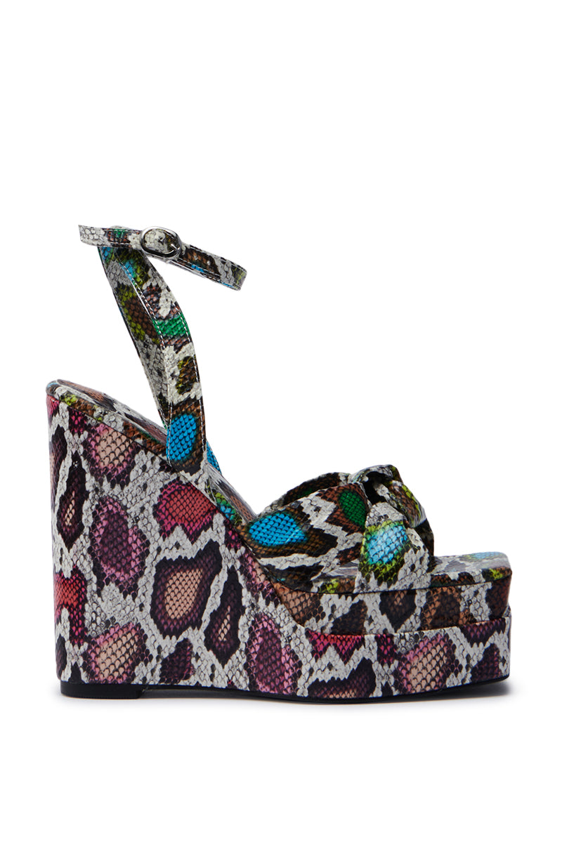 AZALEA WANG CHARMANDER MULTISNAKE WEDGE SANDAL