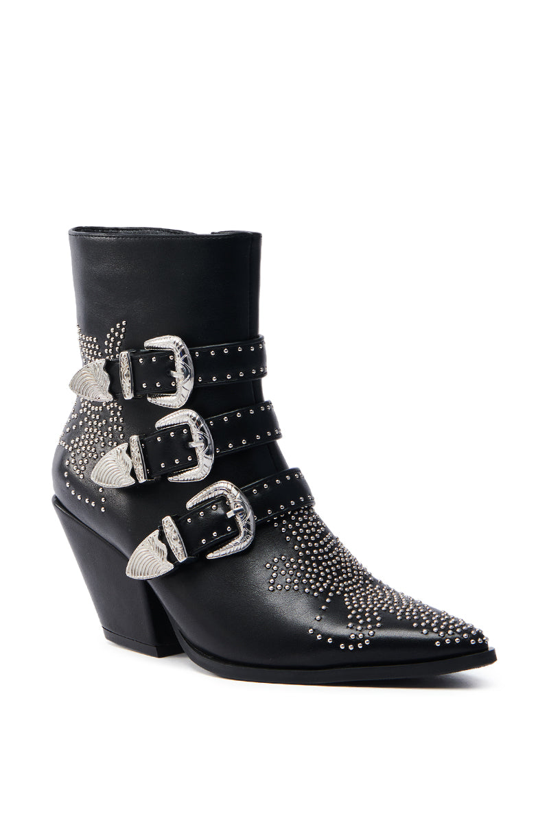 AZALEA WANG CELENA BLACK WESTERN BOOTIE