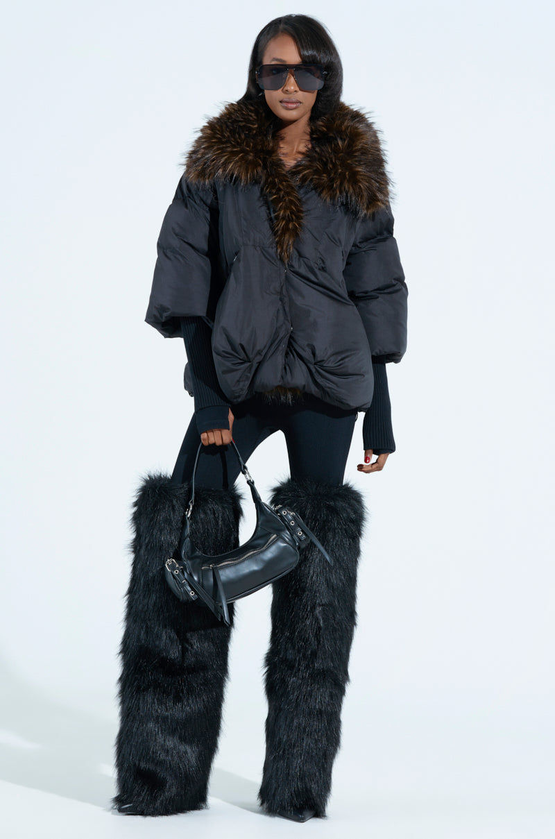 FIRESIDE FUR TRIM PUFFER